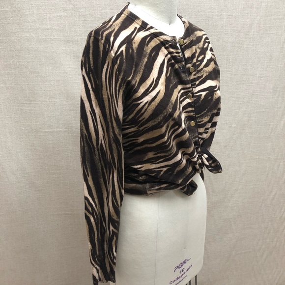Jones New York Animal Print Cardigan - Picture 2 of 5